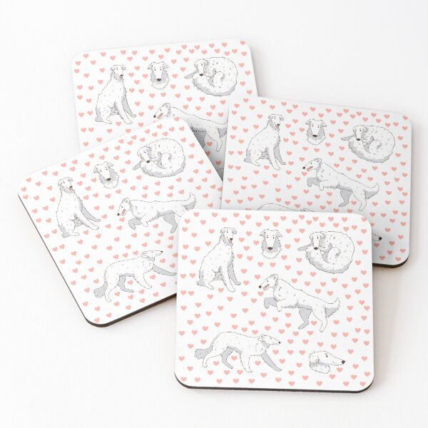 Item preview, Cute white Borzoi dog pack  designed and sold by Yaragold.
