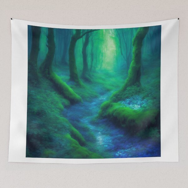 Item preview, Pathways of Expression: Bio-Infused Forest in Vivid Exobiotech Splendor designed and sold by RedArtG09.