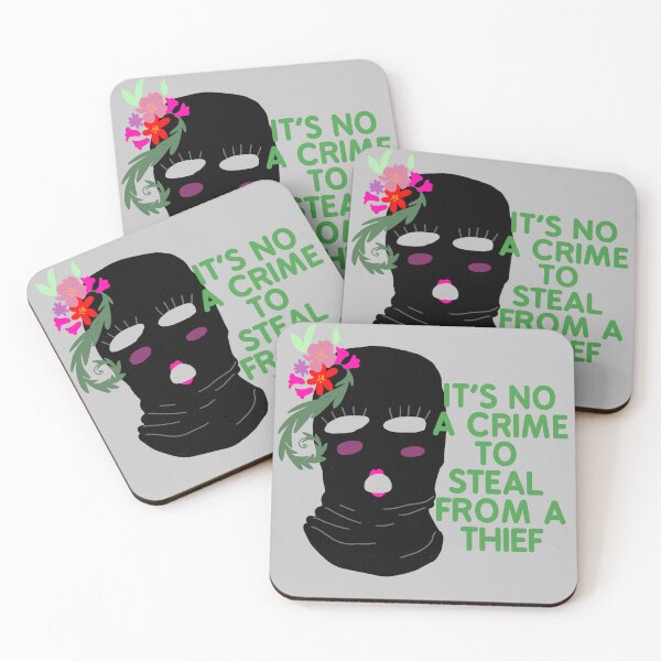 Item preview, ITS NO A CRIME TO STEAL FROM A THIEF, MASK ILLUSTRATION designed and sold by La Loca.