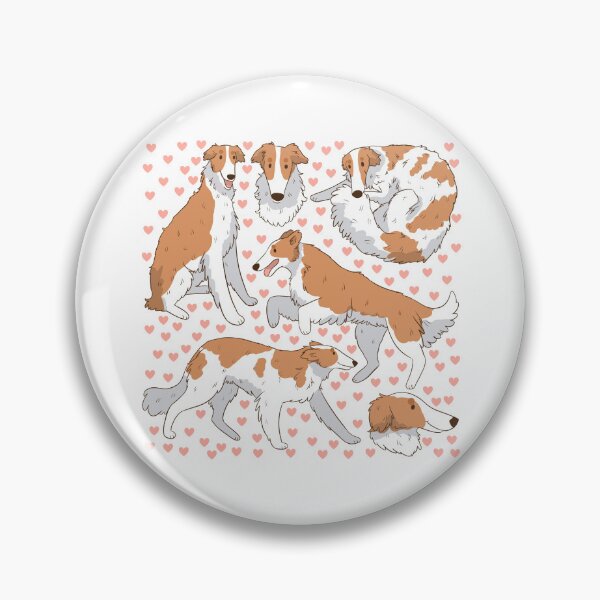 Item preview, Cute white Borzoi dog pattern  designed and sold by Yaragold.