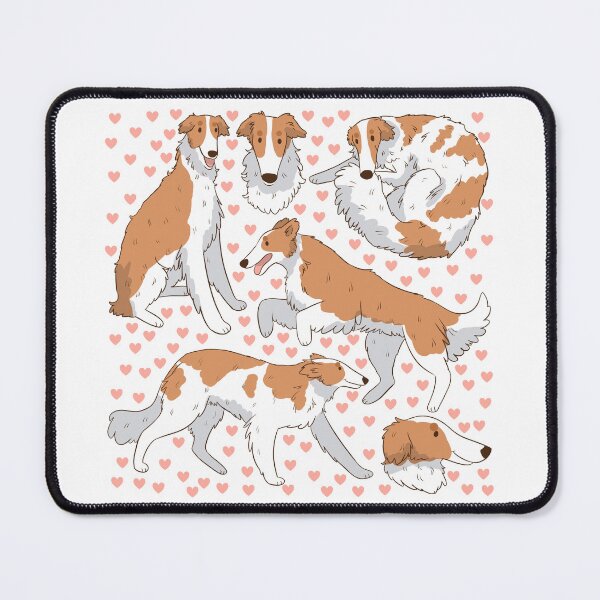 Item preview, Cute white Borzoi dog pattern designed and sold by Yaragold.