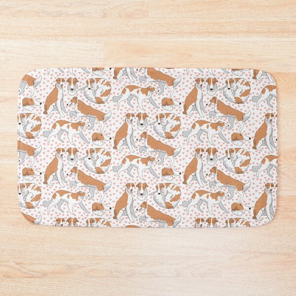 Item preview, Cute white Borzoi dog pattern  designed and sold by Yaragold.