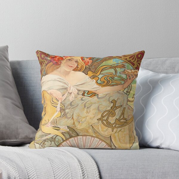 Aperçu de l'œuvre Alfons Mucha. Affiche Art Nouveau. Biscuits Lefèvre-Utile créée et vendue par likiska.