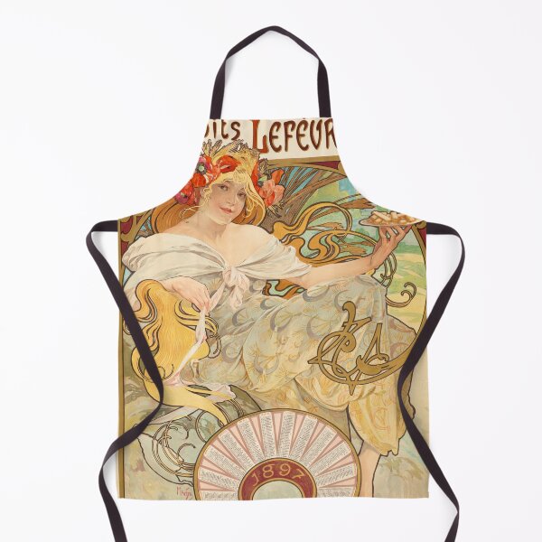 Aperçu de l'œuvre Alfons Mucha. Affiche Art Nouveau. Biscuits Lefèvre-Utile créée et vendue par likiska.
