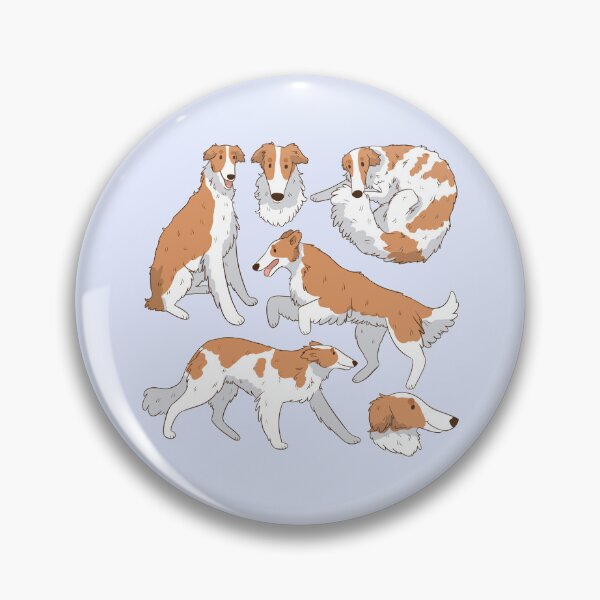 Item preview, Cute white Borzoi dog pattern  designed and sold by Yaragold.