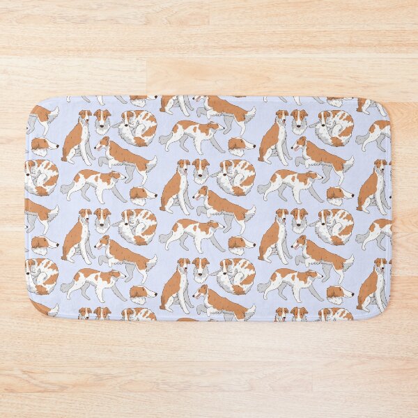 Item preview, Cute white Borzoi dog pattern  designed and sold by Yaragold.