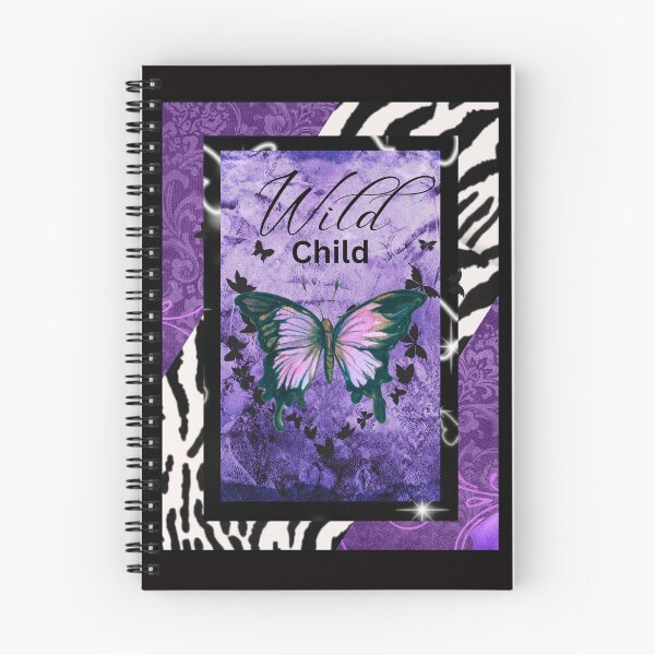 Item preview, Wild Child purple butterfly zebra pattern designed and sold by Renee Lavoie.