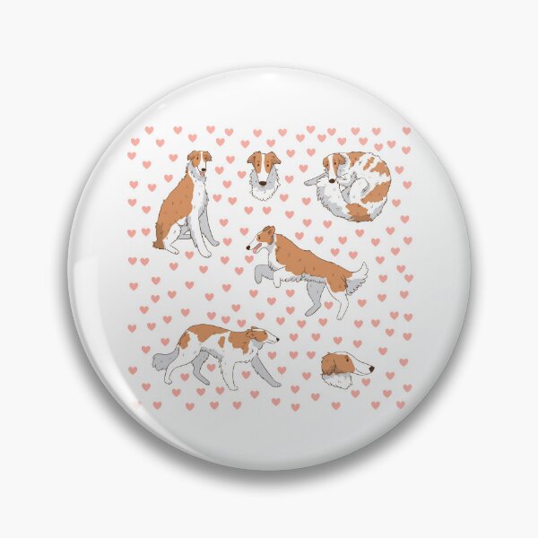 Item preview, Cute white Borzoi dog pack designed and sold by Yaragold.