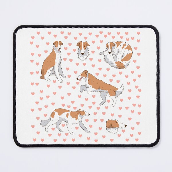 Item preview, Cute white Borzoi dog pack designed and sold by Yaragold.