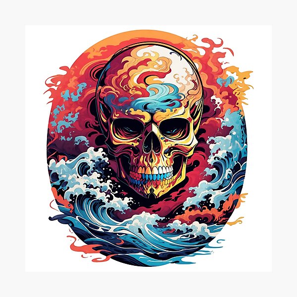Item preview, hot summer skull designed and sold by jkrphoto.