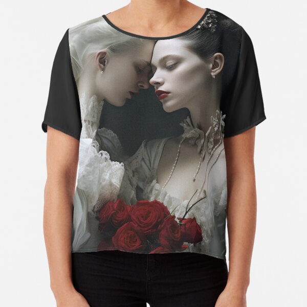 Brides of Dracula Goth Fashion Editorial Chiffon Top