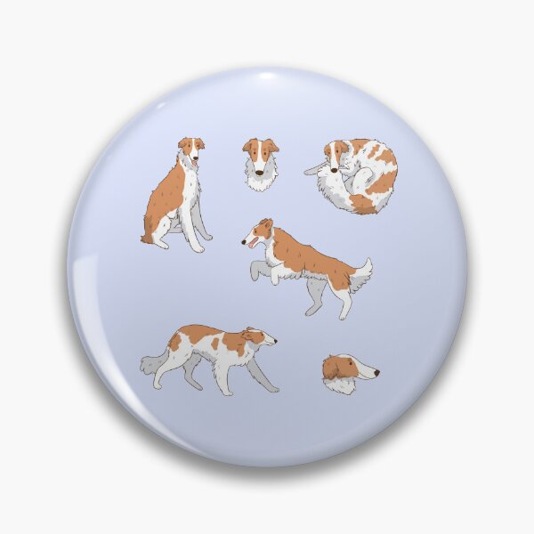 Item preview, Cute white Borzoi dog pack designed and sold by Yaragold.