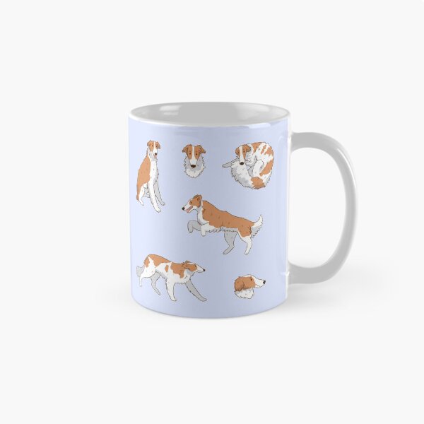 Item preview, Cute white Borzoi dog pack designed and sold by Yaragold.
