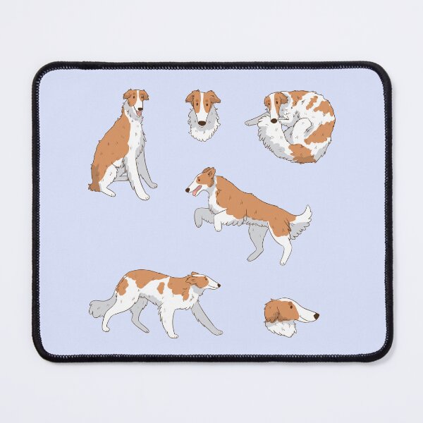 Item preview, Cute white Borzoi dog pack designed and sold by Yaragold.