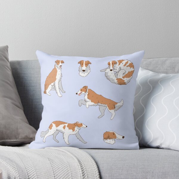 Item preview, Cute white Borzoi dog pack designed and sold by Yaragold.