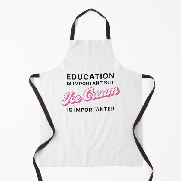Item preview, Education is Important but Ice Cream is Importanter (Pink on white) designed and sold by STUDIO-72.
