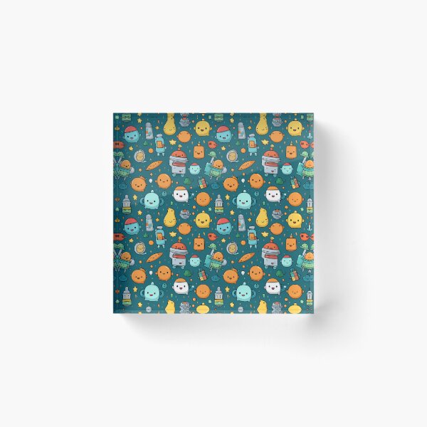 Item preview, Delightful Cute Sticker collection seamless designed and sold by Piyakan.