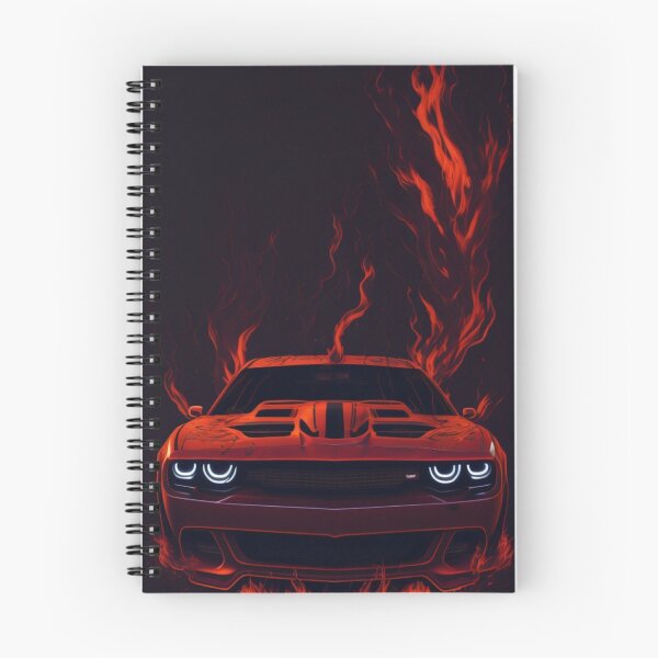 Item preview, dodge challenger in flames designed and sold by ComicPrawn.