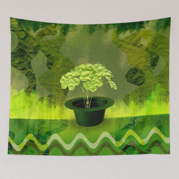 Item preview, Abstract St Patrick day clover in a hat designed and sold by k9printart.