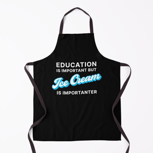Item preview, Education is Important but Ice Cream is Importanter (Blue on black) designed and sold by STUDIO-72.