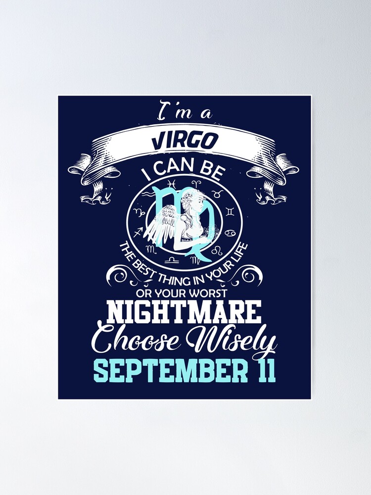 Virgo Zodiac Sign Astrology Horoscope September 11 Birthday Gift Poster