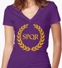 Camp Jupiter - SPQR Women's Fitted V-Neck T-Shirt