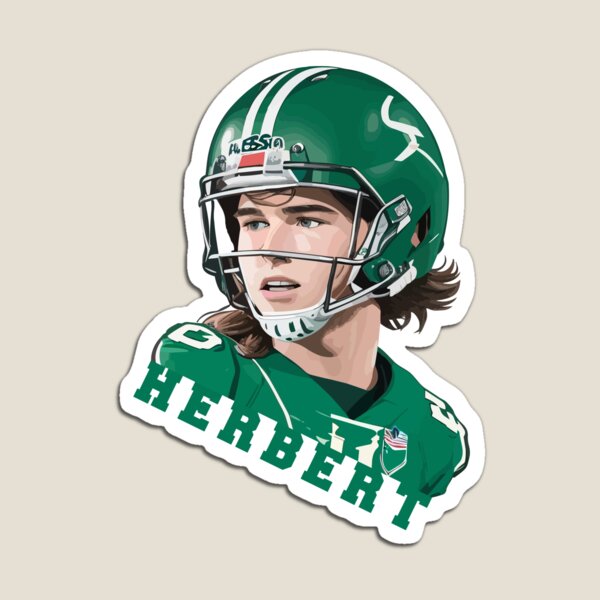 Justin Herbert Football Paper Poster Chargers - Justin Herbert - Magnet