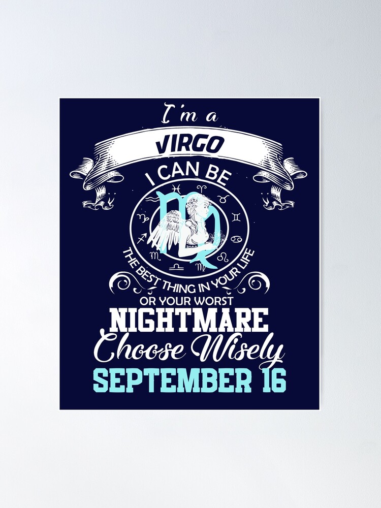 Virgo Zodiac Sign Astrology Horoscope September 16 Birthday Gift Poster