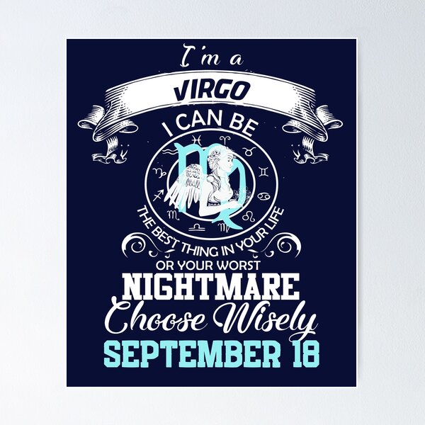 Virgo Zodiac Sign Astrology Horoscope September 18 Birthday Gift