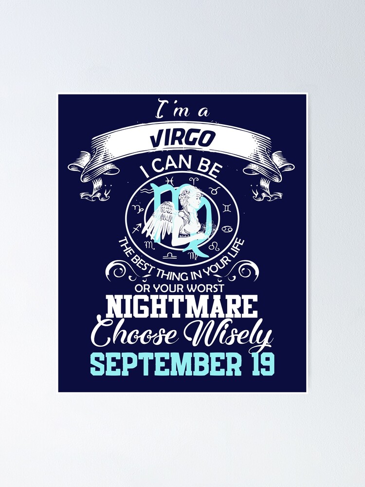 Virgo Zodiac Sign Astrology Horoscope September 19 Birthday Gift Poster