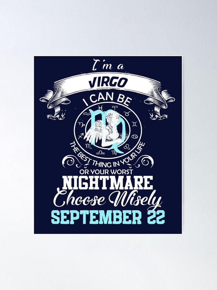 Virgo Zodiac Sign Astrology Horoscope September 22 Birthday Gift Poster