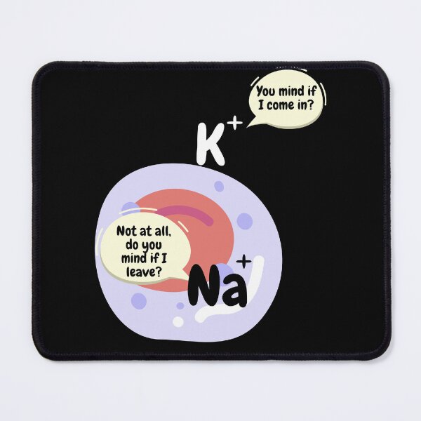 Item preview, Sodium and potassium ions exchange, funny biology designed and sold by NoetherSym.