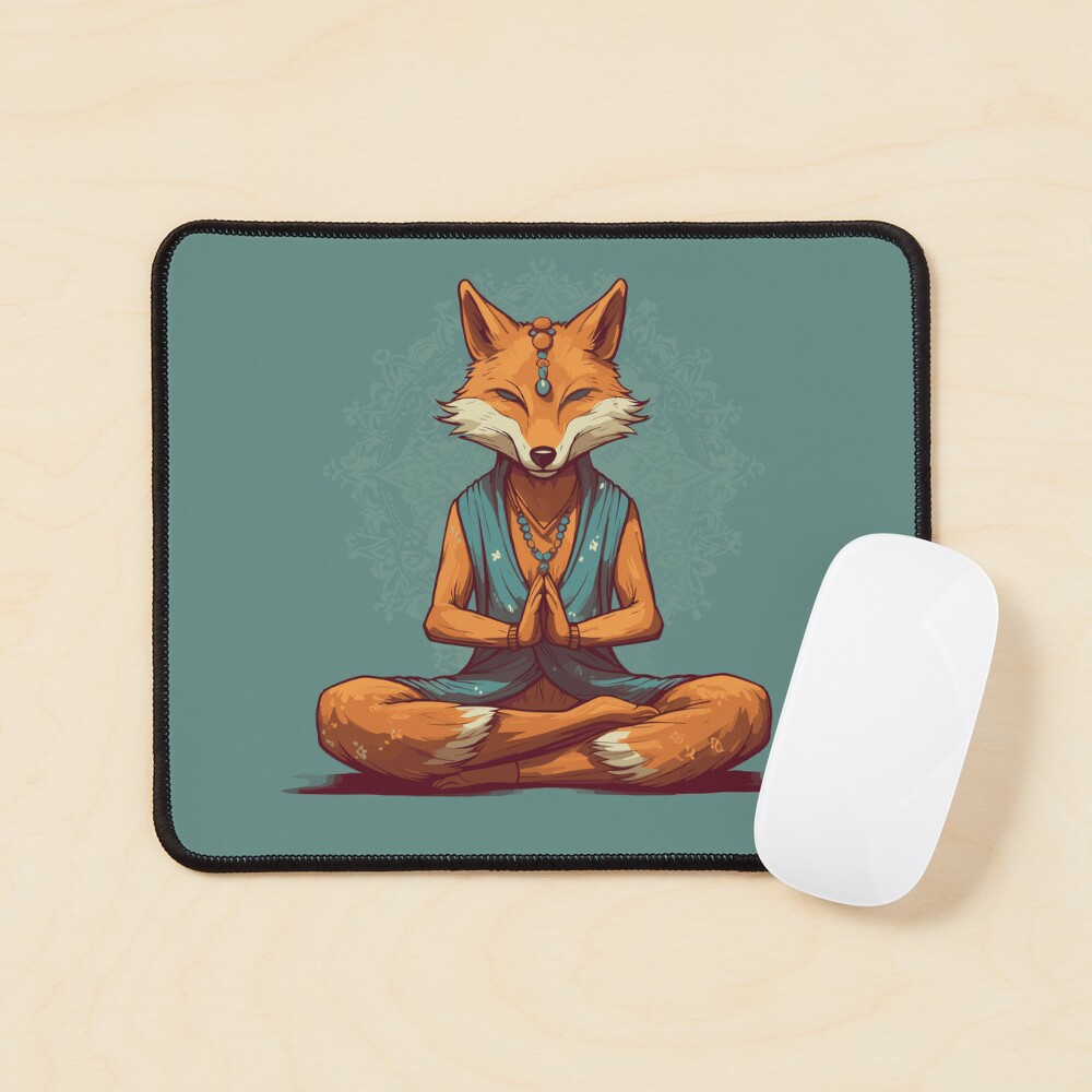 Zen fox meditating Art Board Print for Sale by the99thstudio