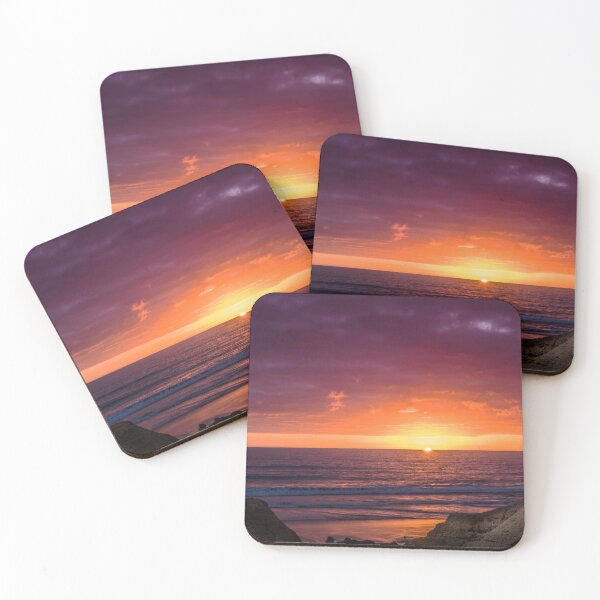 Item preview, Lovely Sunset over Faro District Ocean with Cloudy Sky - Portugal calm water designed and sold by thespecialtyhub.