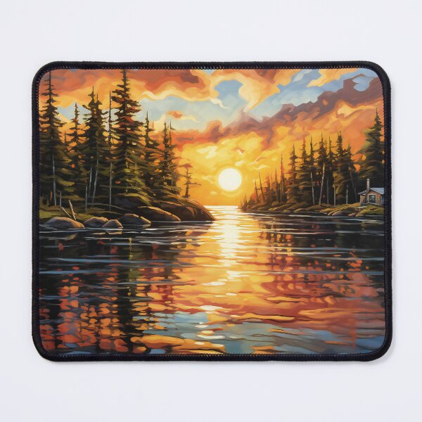 Item preview, Sunset Over Lake 1 designed and sold by Red Witch Art.