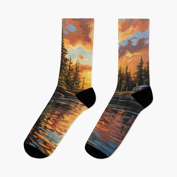 Item preview, Sunset Over Lake 1 designed and sold by Red Witch Art.