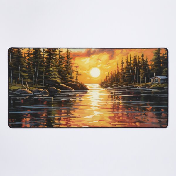 Item preview, Sunset Over Lake 1 designed and sold by Red Witch Art.