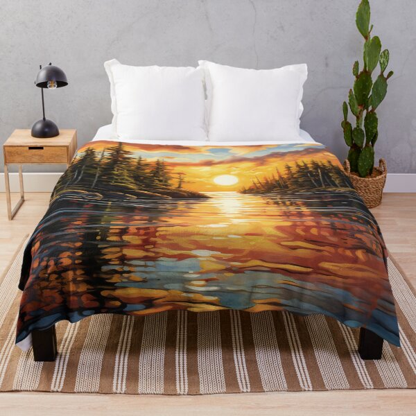 Item preview, Sunset Over Lake 1 designed and sold by Red Witch Art.