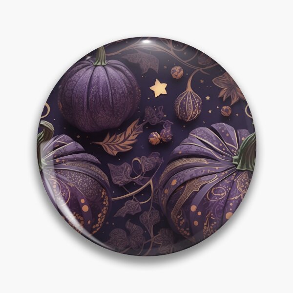 Item preview, Starry Night Purple Pumpkin Patch Design designed and sold by ElLocoMus.