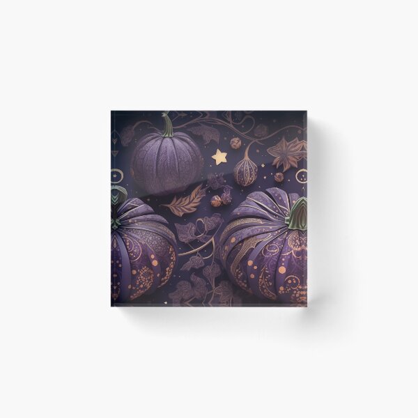 Item preview, Starry Night Purple Pumpkin Patch Design designed and sold by ElLocoMus.