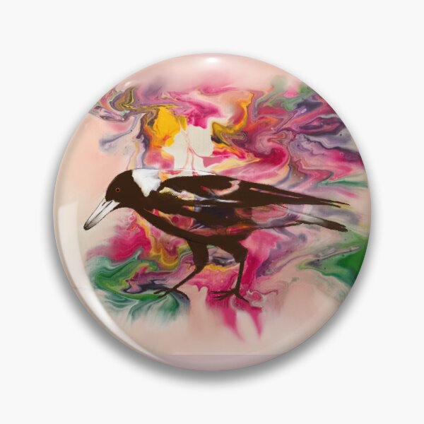 Item preview, Pink abstract with magpie designed and sold by Catherine Anicic.
