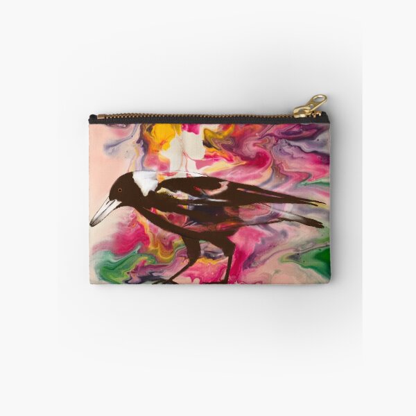 Item preview, Pink abstract with magpie designed and sold by Catherine Anicic.