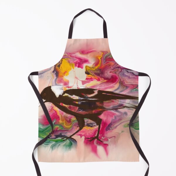 Item preview, Pink abstract with magpie designed and sold by Catherine Anicic.