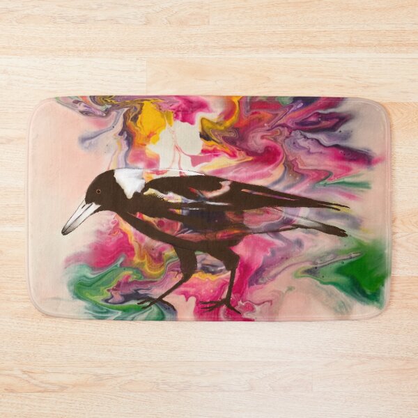 Item preview, Pink abstract with magpie designed and sold by Catherine Anicic.