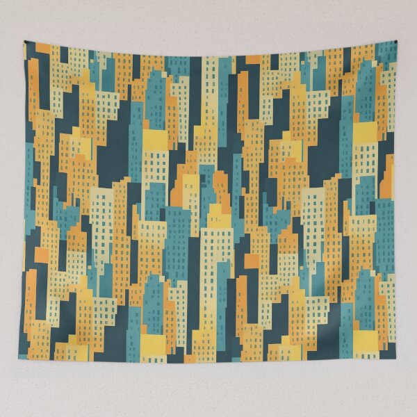 Item preview, Urban life pattern, skyscrapers, cityscapes designed and sold by CoolPixels.