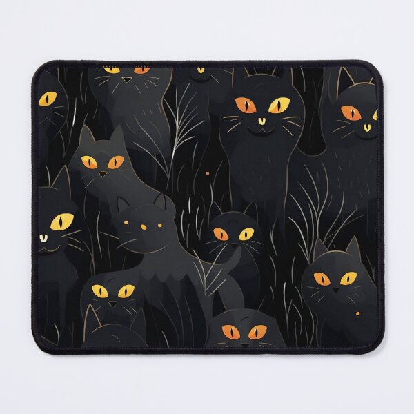 Item preview, Enchanting Black Cat Graphics: Perfect for Spooky Halloween Designs!, Seamless designed and sold by zerocrystal.