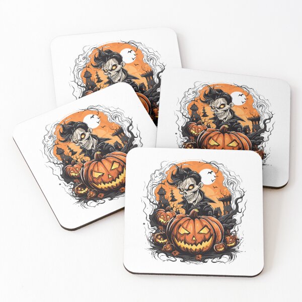 Item preview, Halloween Cartoon Skeleton and Pumpkins designed and sold by Ou-SunShine.