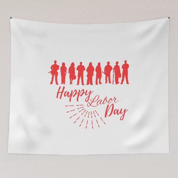 Item preview, HAPPY LABOR DAY CLASSIC BLACK T SHIRT designed and sold by sangram9337.