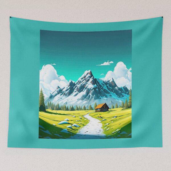 Item preview, Small Mountain House at the end of a pathway in the Mountains. designed and sold by MikeSpence.