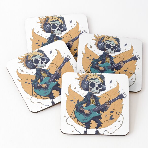 Item preview, Nature Guitar Player Skeleton Rocking Bass  designed and sold by ShopSunday.